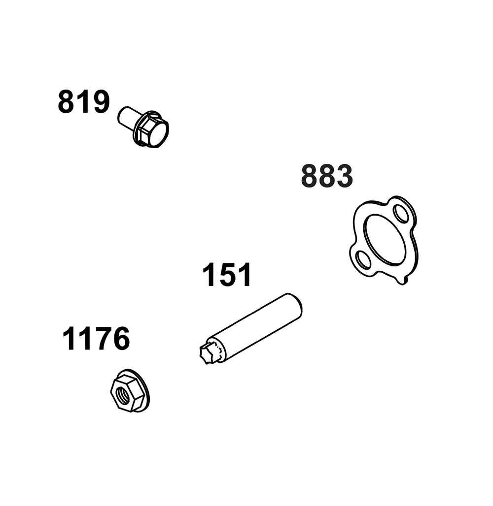 Exhaust Group Diagram and Parts List for 305777-0161-B5 200000 - 399999 Briggs and Stratton Engine
